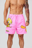 1098 - Looney Tunes Basketball Shorts Pink