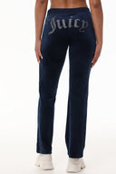 OG Big Bling Velour Track Pants Regal Blue
