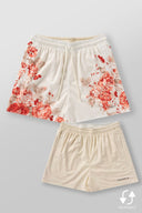 1111 - Skulls & Roses Reversible Shorts Off-White Autumn