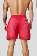1123 - GOLDEN ERA COTTON MESH SHORTS RED WASH - Unmatched Kicks-YOUNG LA