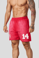 1123 - GOLDEN ERA COTTON MESH SHORTS RED WASH - Unmatched Kicks-YOUNG LA