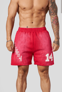 1123 - GOLDEN ERA COTTON MESH SHORTS RED WASH - Unmatched Kicks-YOUNG LA