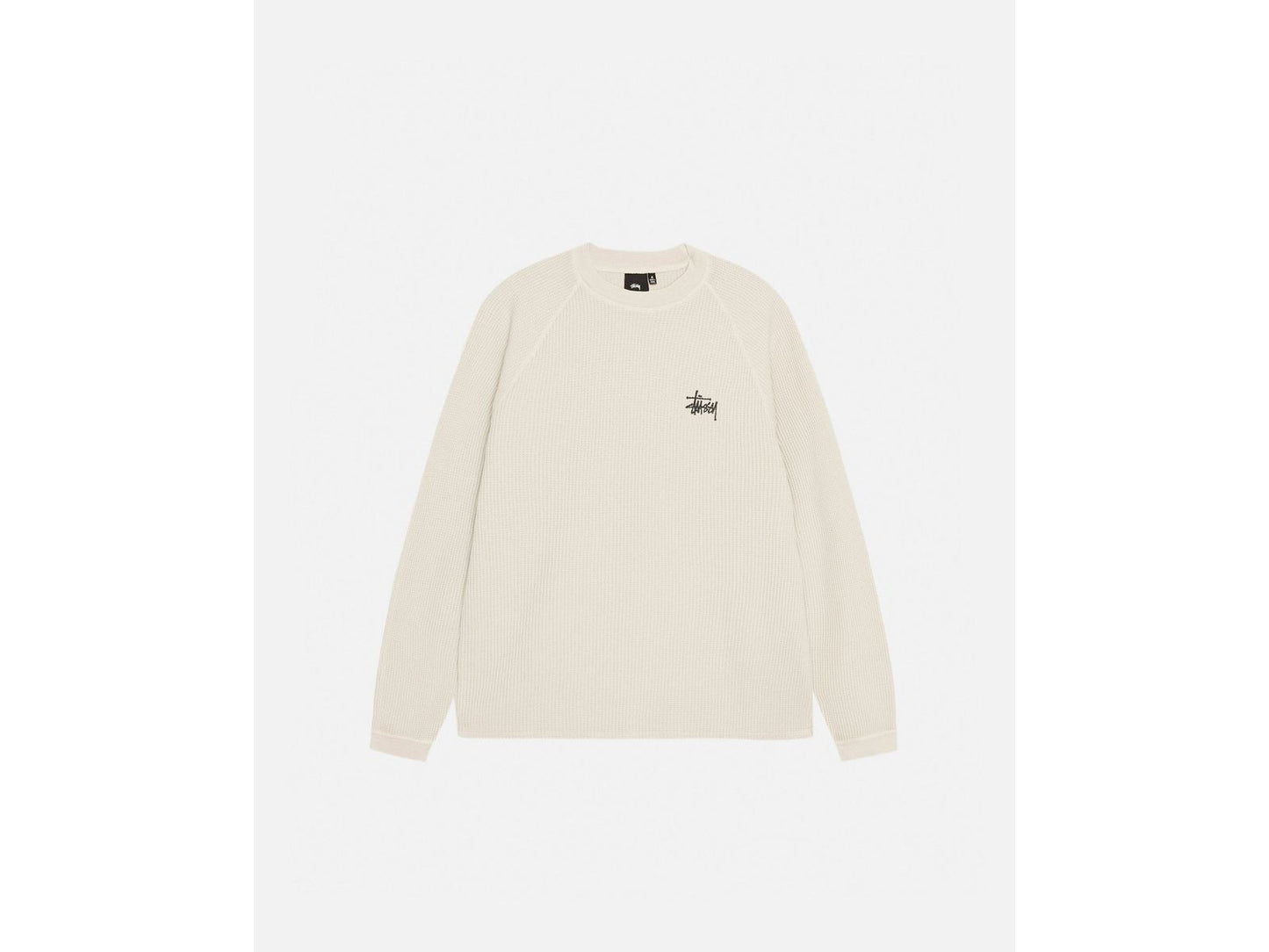 STUSSY RAGLAN THERMAL LS CREW BONE