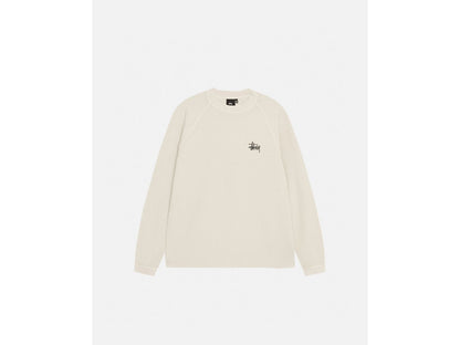 STUSSY RAGLAN THERMAL LS CREW BONE