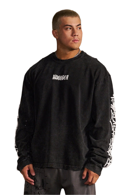 YOUNG LA 8021 - Aura Long Sleeves Black Wash