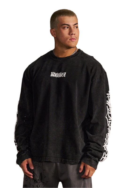 YOUNG LA 8021 - Aura Long Sleeves Black Wash