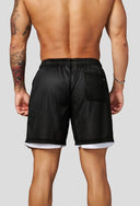 1092 - DOUBLE MESH SHORTS BLACK