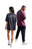 W428 - Drip Oversized Tee Black Wash