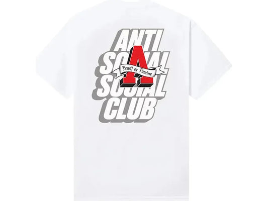 Anti social social club two tone tee WHITE