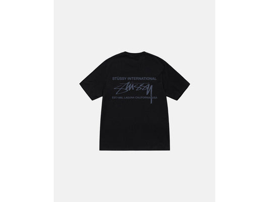 STUSSY SMOOTH INTERNATIONAL TEE BLACK