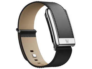 Whoop 5.0 Leatherluxe Straight Black/Cream with Titanium Band (12 Month Peak Subscription Included)