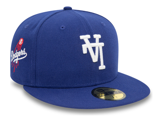 59FIFTY Fitted Cap - Upside Down AOP - Los Angeles Dodgers Cooperstown - Blue