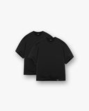 2 x Initial Boxy T-Shirt - Black - Unmatched Kicks - REPRESENT