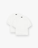 2 x Initial Boxy T-Shirt - Flat White - Unmatched Kicks - REPRESENT