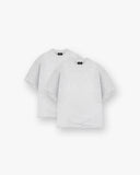 2 x Initial Boxy T-Shirt - Ice Grey Marl - Unmatched Kicks - REPRESENT