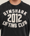 2012 Lifting Club T-Shirt extreme oversized fit Black - Unmatched Kicks - GYMSHARK