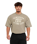 2012 Lifting Club T-Shirt extreme oversized fit Linen Brown - Unmatched Kicks - GYMSHARK