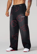 2012 - NARUTO ARTWORK SWEATS BLACK/RED - Unmatched Kicks-YOUNG LA