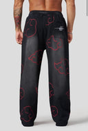 2012 - NARUTO ARTWORK SWEATS BLACK/RED - Unmatched Kicks-YOUNG LA