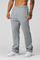 2068 - Elevated Essentials - Straight Sweats Heather Grey - Unmatched Kicks-YOUNG LA