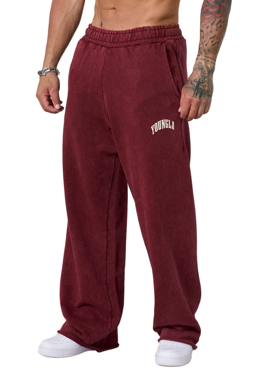 2088 - New Wave Baggy Sweats Burgundy Wash