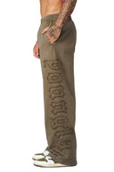 2093 - PATCHWORK SWEATS - 2093 - Olive Brown Wash - Unmatched Kicks - YOUNG LA