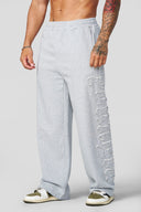 2093 - PATCHWORK SWEATS - Heather Grey - Unmatched Kicks-YOUNG LA