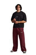 2111 - Classic Baggy Sweats Burgundy Wash - Unmatched Kicks - YOUNG LA