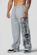 2122 - Eternal Embroidered Sweats Heather Grey - Unmatched Kicks-YOUNG LA