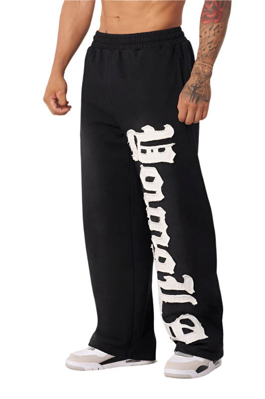 2127 - Big Patch Sweats Black Wash