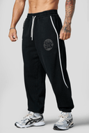 2176 - GOLDEN ERA PIPING JOGGERS BLACK WASH - Unmatched Kicks-YOUNG LA