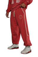 2176 - GOLDEN ERA PIPING JOGGERS RED WASH - Unmatched Kicks-YOUNG LA