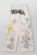 2183 - Looney Tunes Squad Sweats Allover Sketch - Unmatched Kicks-YOUNG LA