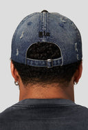 9066 - DISTRESSED DENIM HATS BLUE