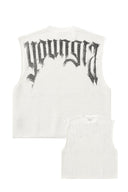 3012 - Drop Shoulder Knit Cut - Off White - Unmatched Kicks - YOUNG LA