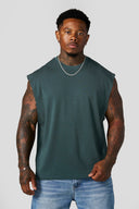 3019 - Elevated Cut-Offs Dark Green