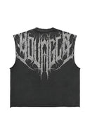 3022 - Anarchy Cropped Tanks Black Wash - Unmatched Kicks - YOUNG LA