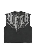 3022 - Anarchy Cropped Tanks Black Wash