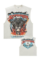 3032 - Cars & Curls - Cut - Offs Hell Ride Off - White - Unmatched Kicks - YOUNG LA