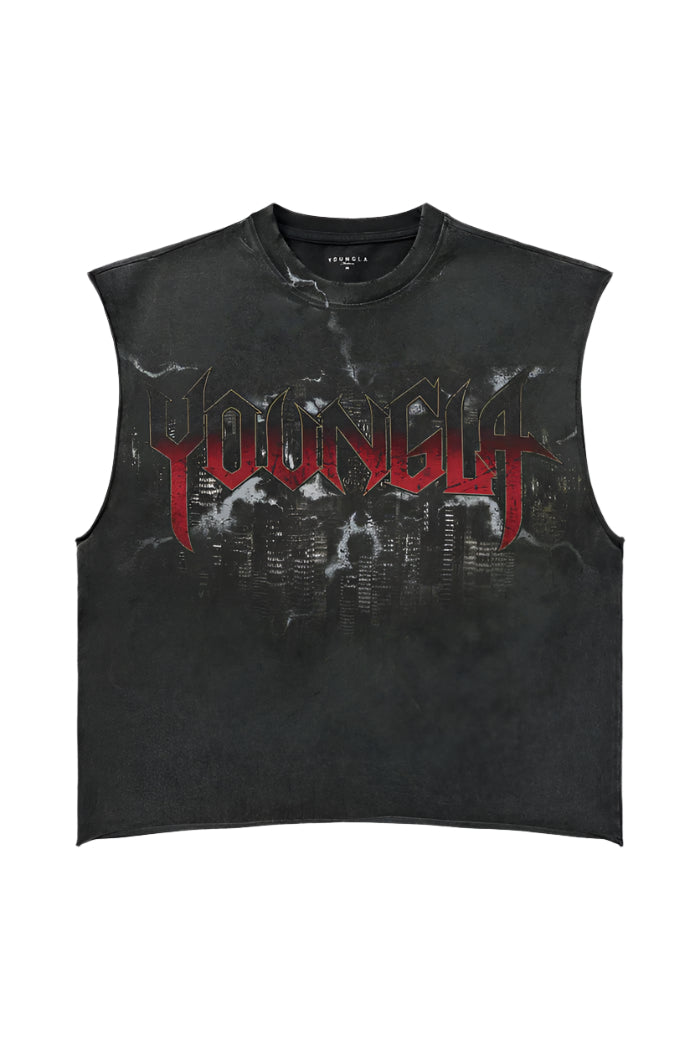 YOUNG LA 3046 - Dark Night Tank Black Wash