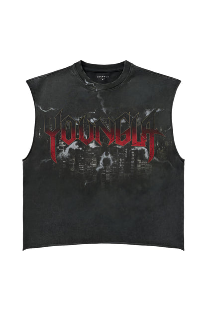 YOUNG LA 3046 - Dark Night Tank Black Wash