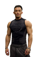 3047 - Superman Compression Tanks Black - Unmatched Kicks - YOUNG LA