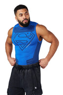 3047 - Superman Compression Tanks Blue - Unmatched Kicks - YOUNG LA
