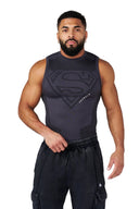 3047 - Superman Compression Tanks Charcoal