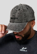 9066 - DISTRESSED DENIM HATS GREY