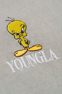 3107 - Looney Tunes Embroidered Cut-offs Tweety C - Unmatched Kicks-YOUNG LA