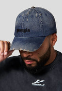 9066 - DISTRESSED DENIM HATS BLUE