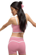4" Airbrush High - Waist Race Pace Short Pink Wild Rose/White - Unmatched Kicks - ALO