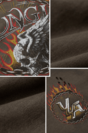 4008 - Ring of Fire Tees Brown Wash - Unmatched Kicks - YOUNG LA