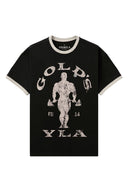 4009 - Golds Gym Ringer Tees Black - Unmatched Kicks - YOUNG LA